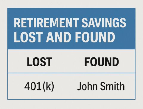 retirement savings lost and found